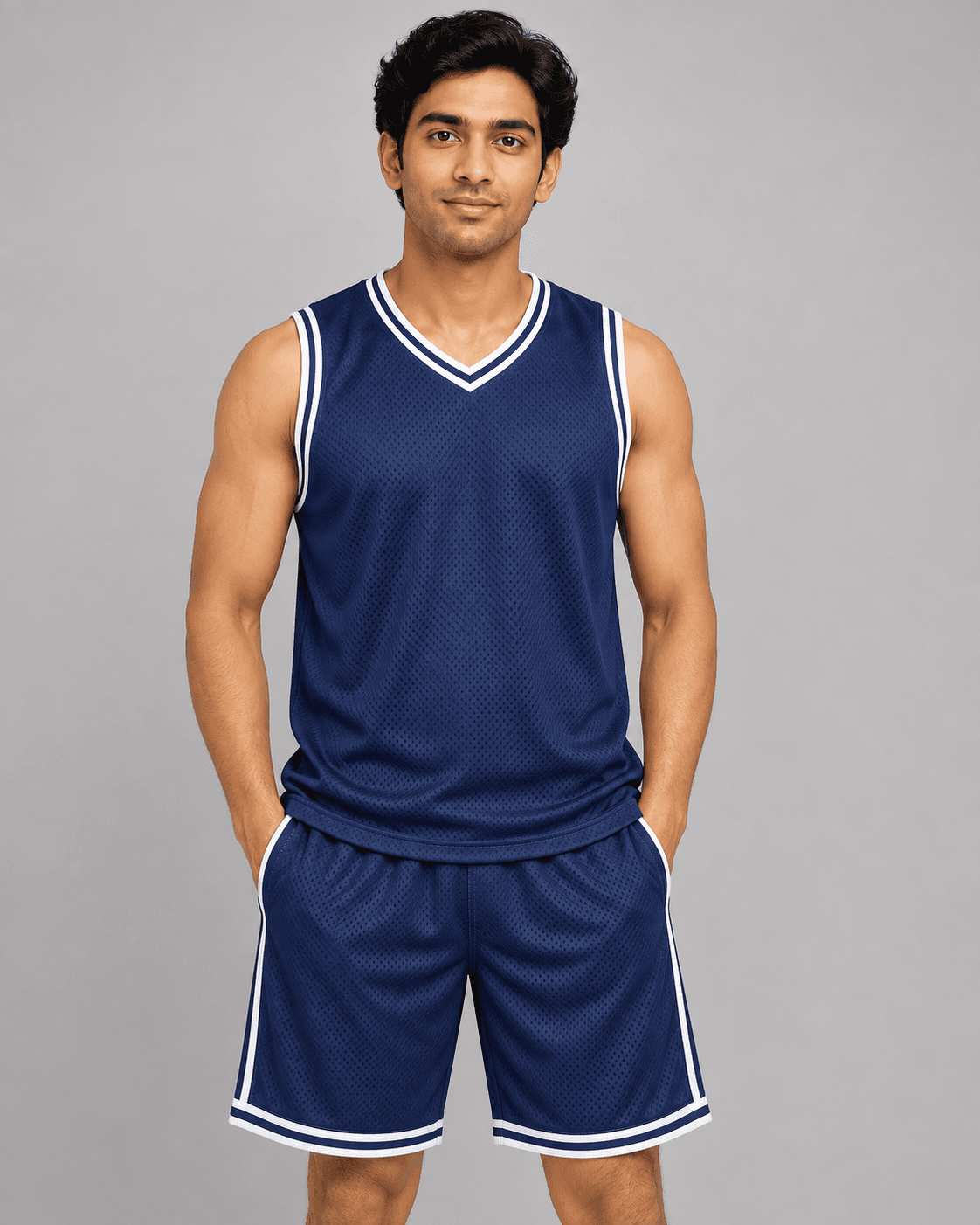 Basketball jersey worn by a printengine studio model