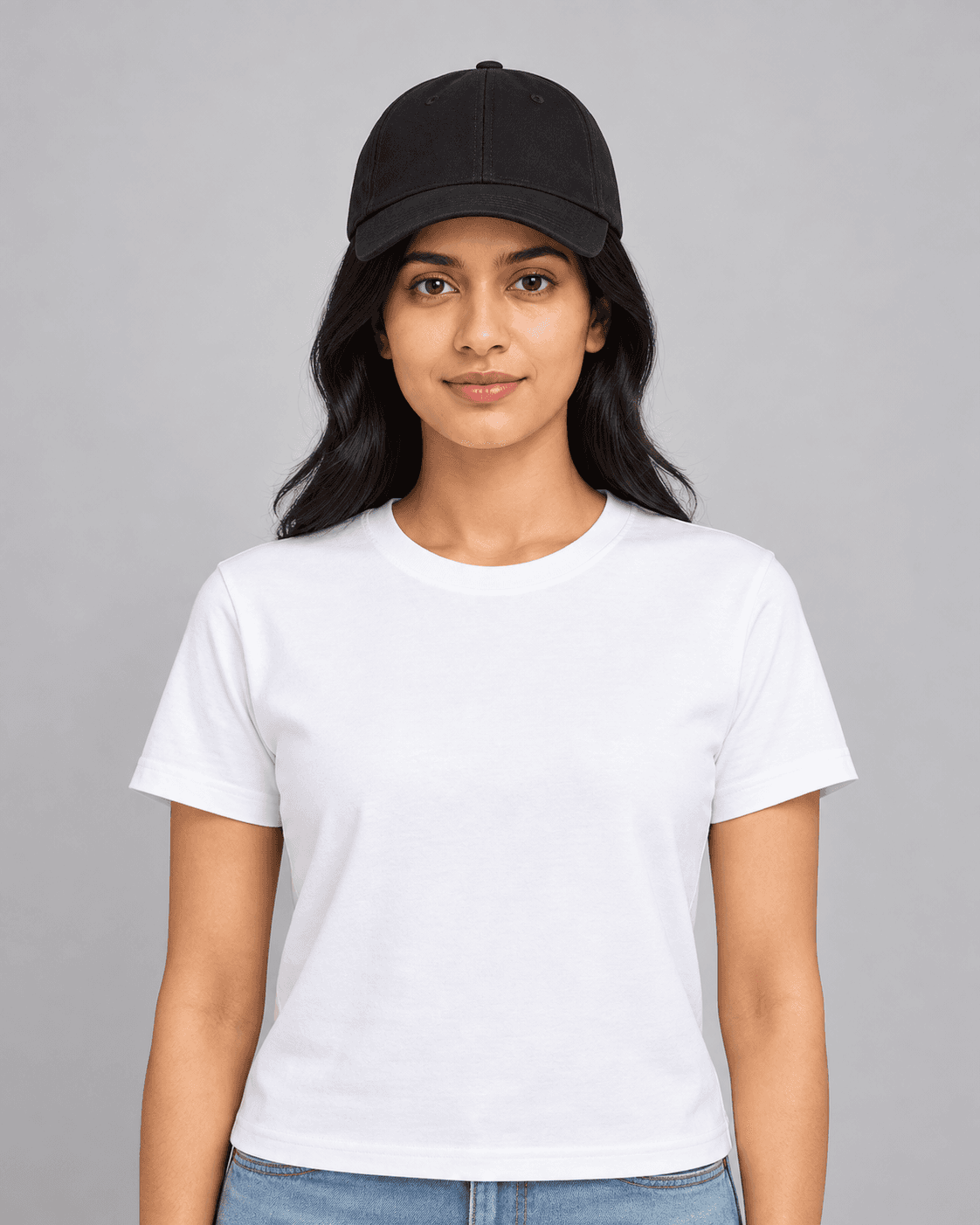 Premium cap worn by a printengine studio model