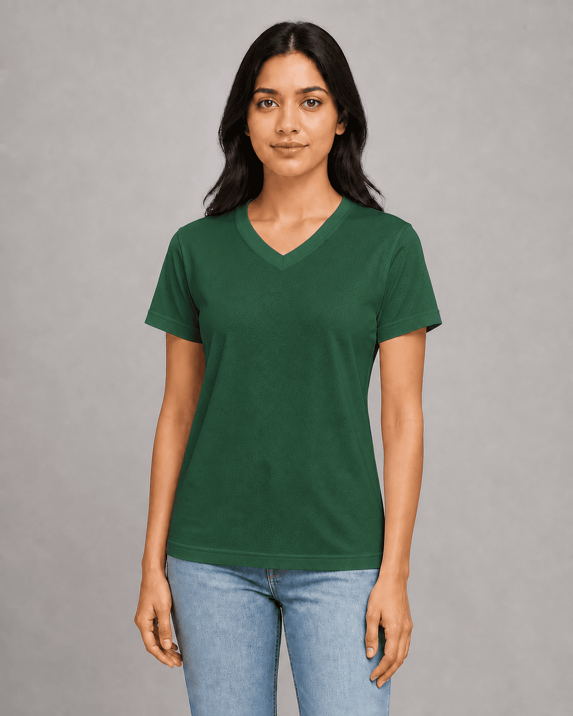 Dry-fit jersey worn by a printengine studio model