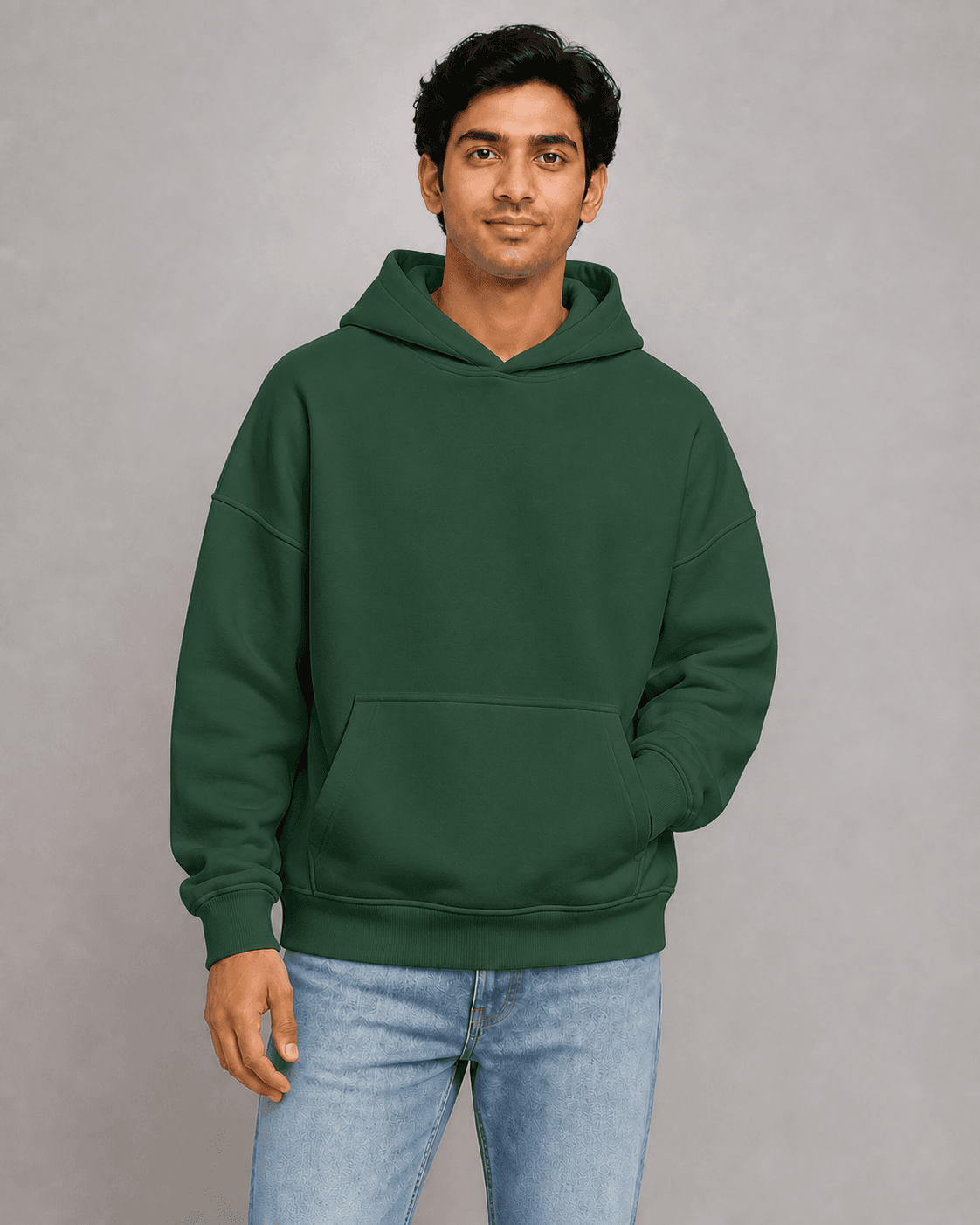 Oversized hoodie worn by a printengine studio model