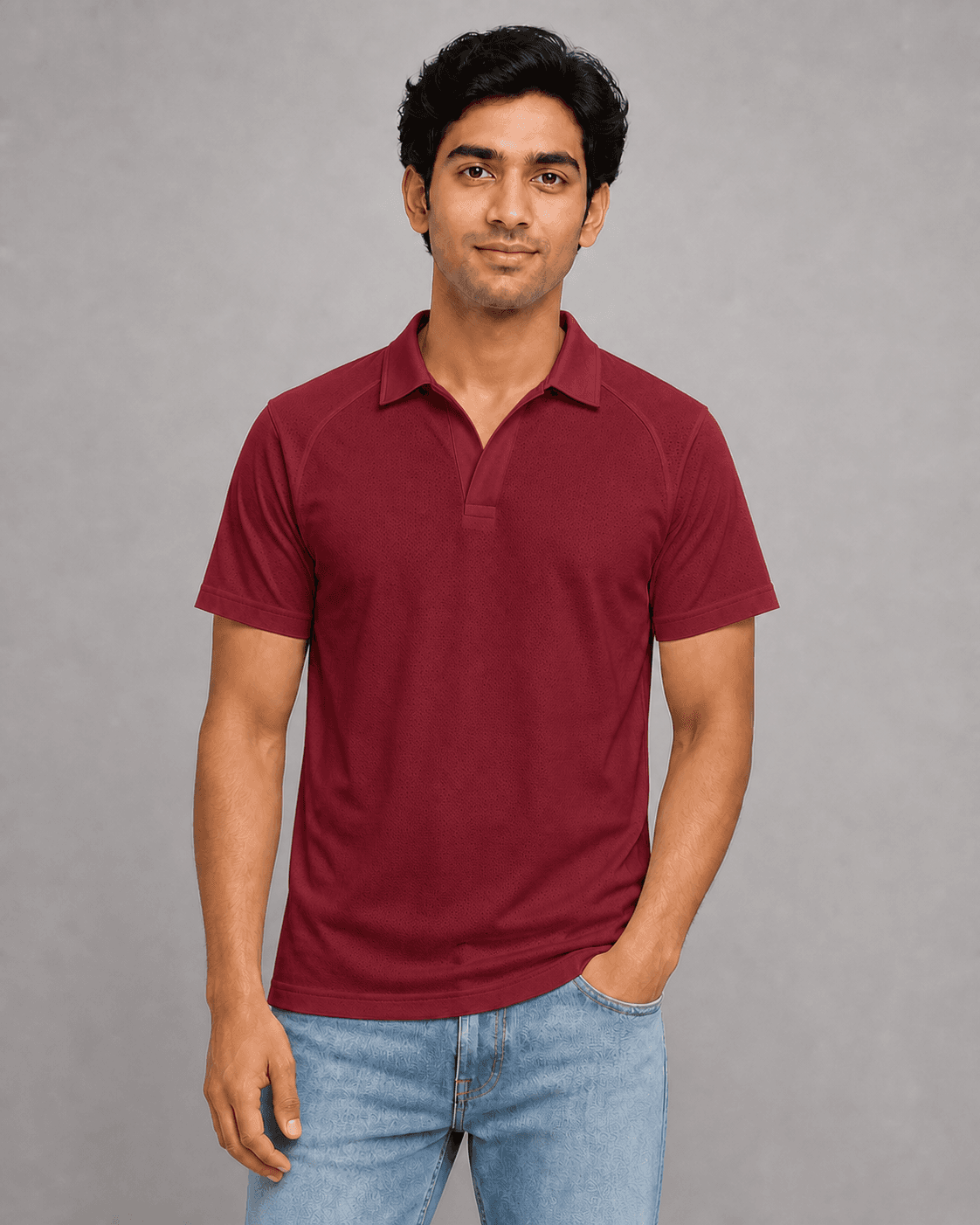 Cricket jersey worn by a printengine studio model